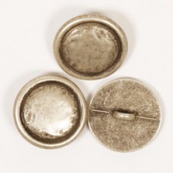 Knapp Rund silverfärgad metall 20mm
