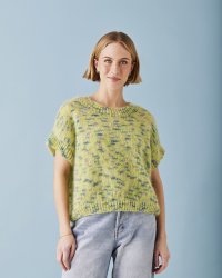 Stickmönster oversize mohair t-shirt i Bella Color by Permin