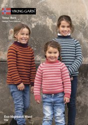 Mönster katalog 2116 Barntröjor och koftor i Viking Eco Highland Wool