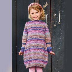 Stickmönster Långärmad barnklänning i Rigmor by Permin