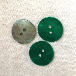 Pärlemorknapp Grön blank 20mm
