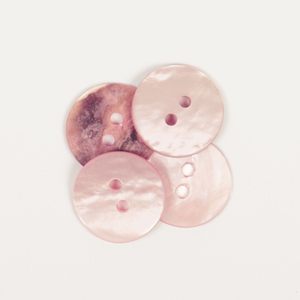 Knapp pärlemor rosa 15 mm