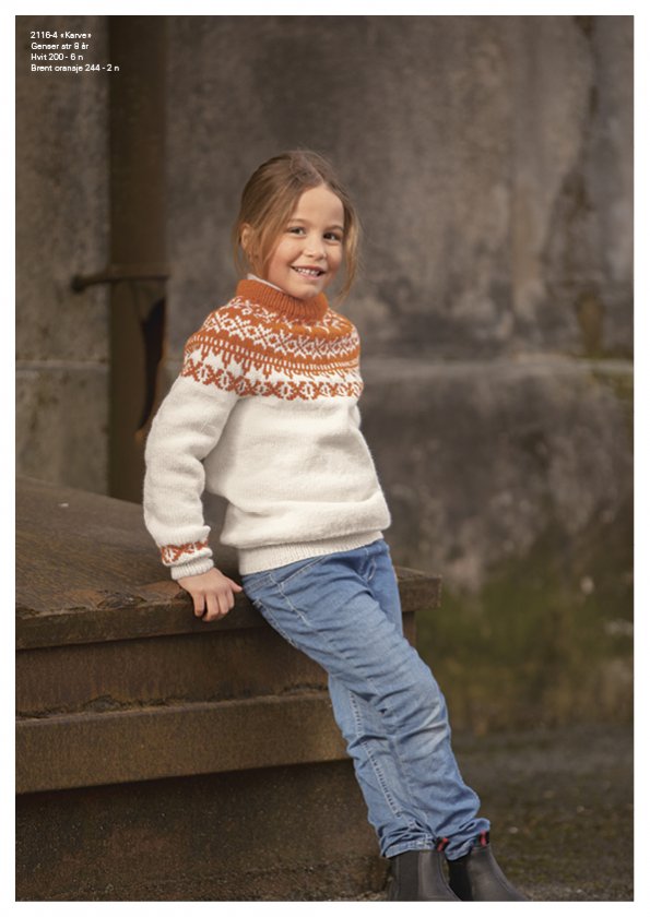 Stickmönster barntröja i Viking Eco Highland Wool