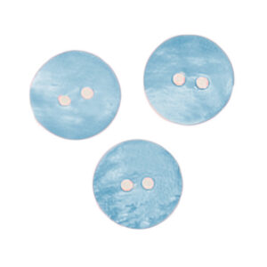 Knapp pärlemor himmelsblå 15mm matt