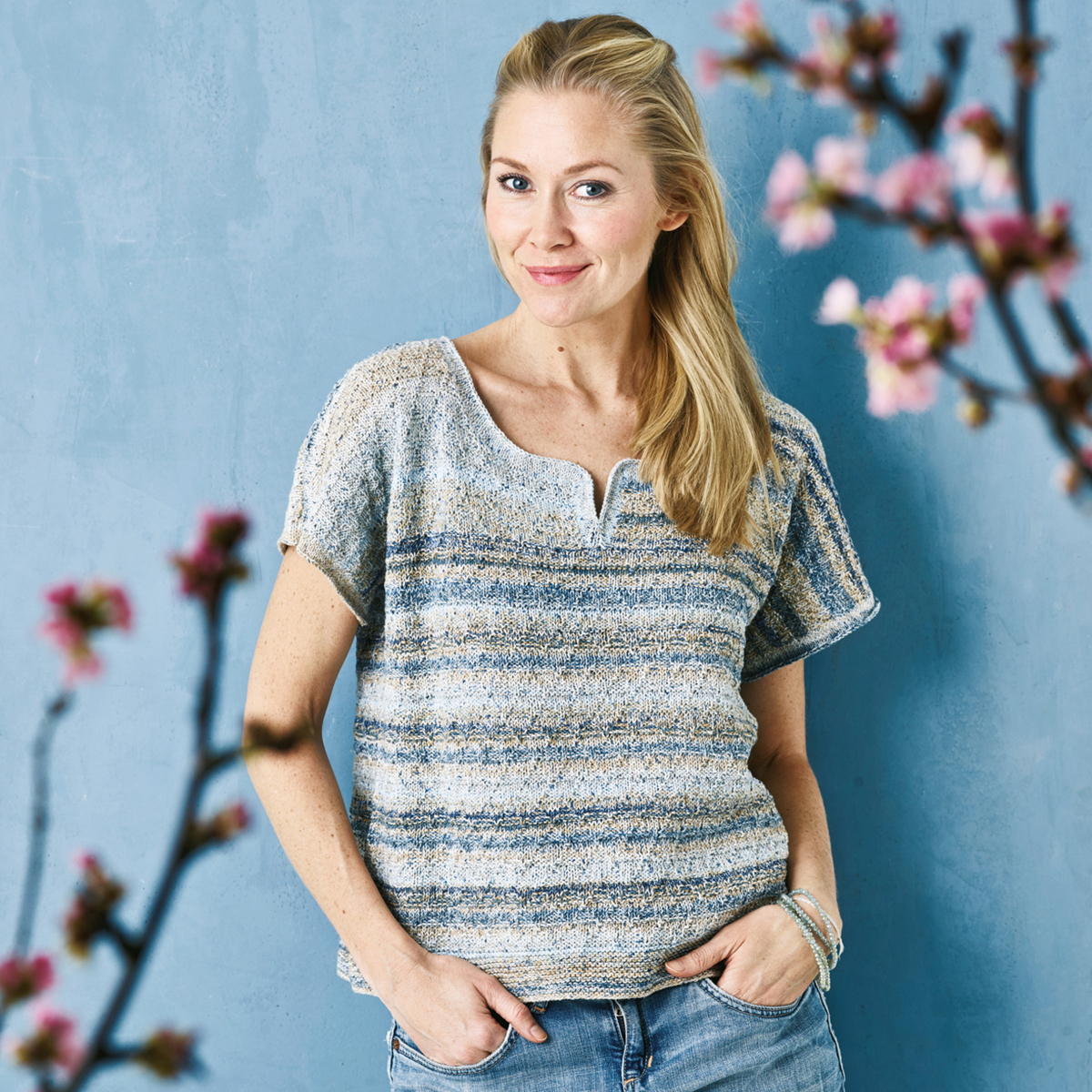 Stickmönster Sommarjumper med halssprund 891304