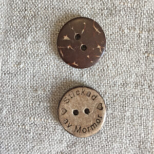 Kokosknapp 16 och 18mm Stickad Mormor