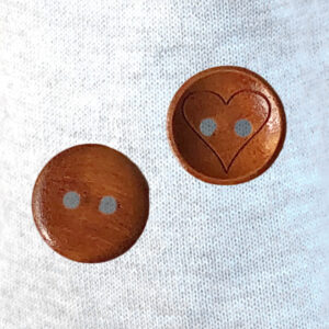 Mahognyknapp hjärta