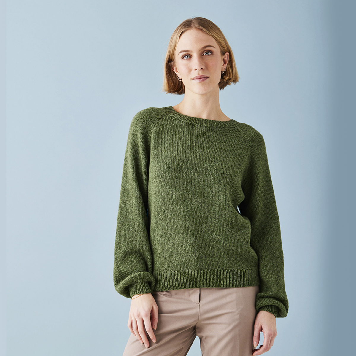 Stickmönster Raglantröja med ballongärmar 892708