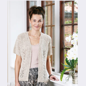 Stickmönster Kortärmad kofta med hålmönster 898047