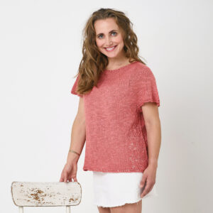 Stickmönster kortärmad sommarjumper 898068