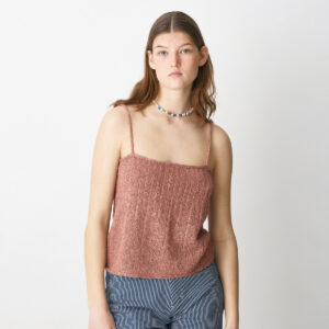 Stickmönster Topp med smala axelband 898080