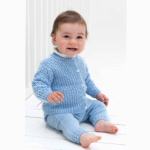 Stickmönster Baby Kofta, byxor och mössa 1006-2