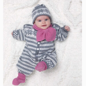 Stickmönster Babyoverall, sockor, vantar, mössa, halsduk och till docka 1006-9