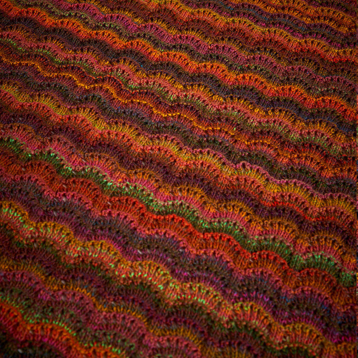 Stickmönster Filt med vågmönster 10723