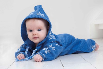 Stickmönster Babyoverall i VIking Baby ull, 1006-3