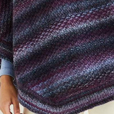 Stickmönster Poncho i Jewelspun sirar-10287