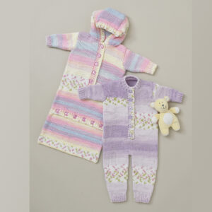 Stickmönster Babyoverall och babypåse