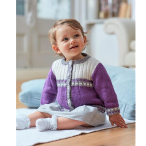 Stickmönster Ribbstickad babykofta sirdar-5277