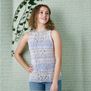 Stickmönstret Sommartopp med bred bård 891320