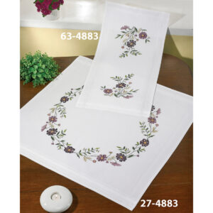 Broderisats Duk blomsterkrans, permin-27-4883